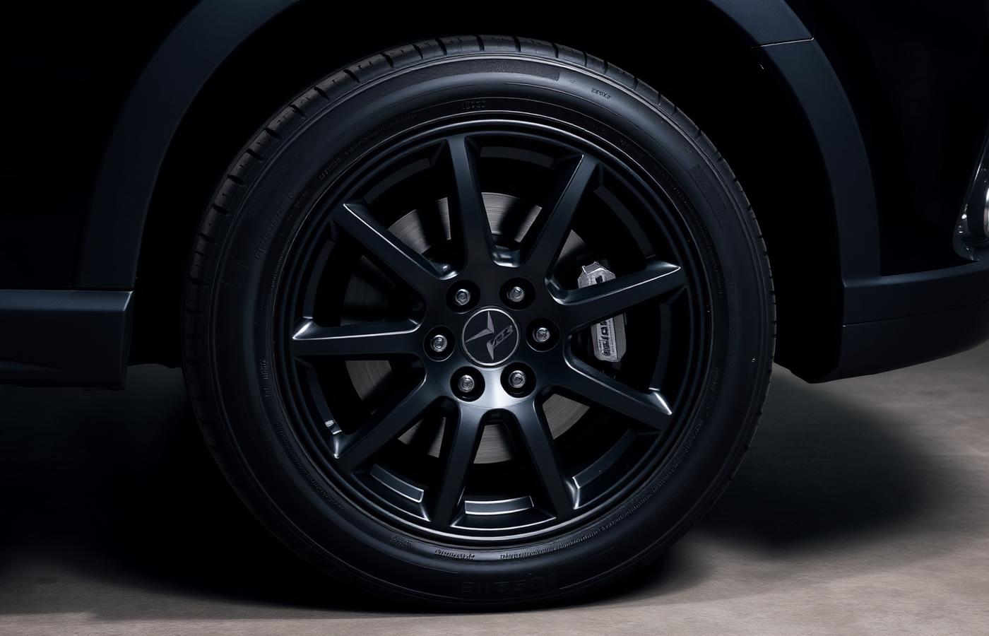 Placeholder image: a clean alloy wheel and dressed tyre after cleaning
